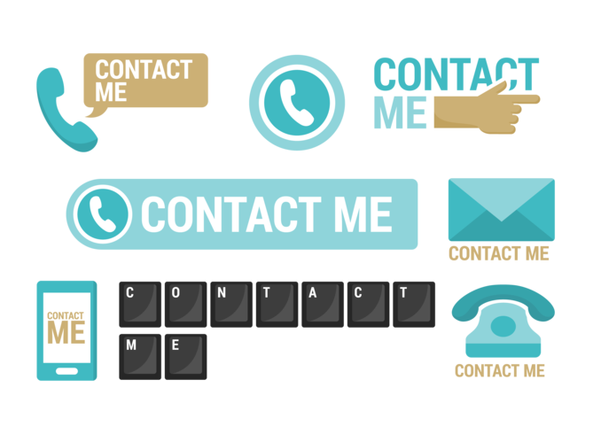 Contact Me Icons Vector