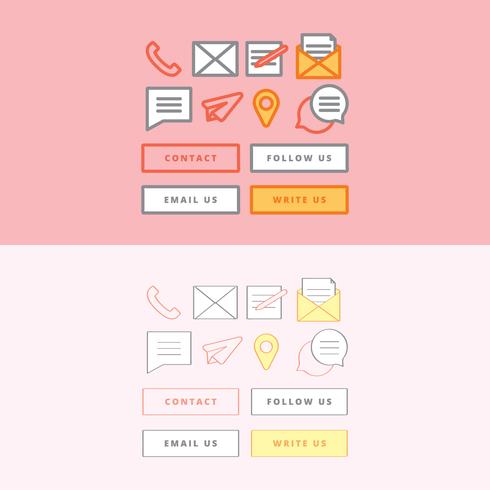 Vector Contact Icon Set