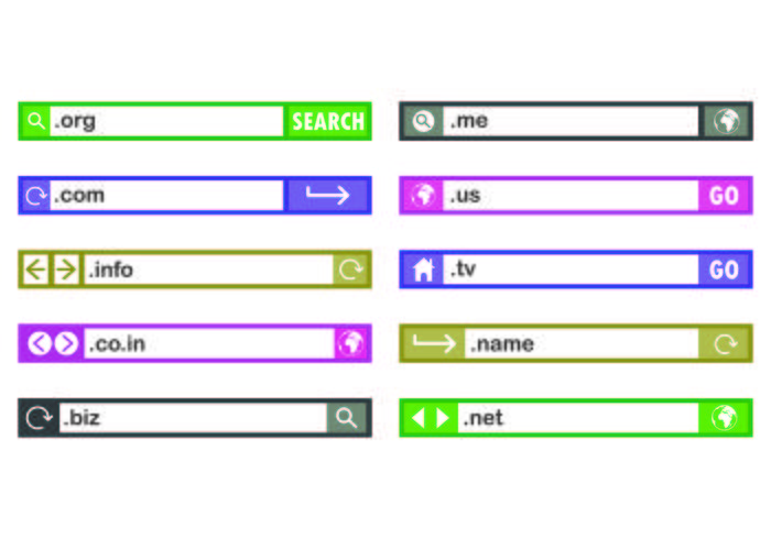 Set Of Domain Icon vector