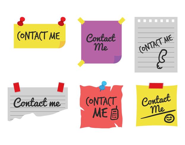 Contact me vector set