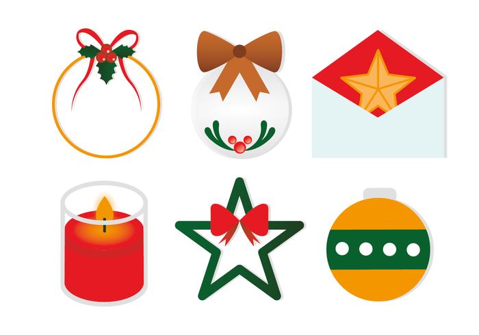 Vector de fondo de elementos de Navidad gratis