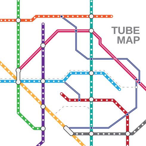 Vector de mapa de tubo