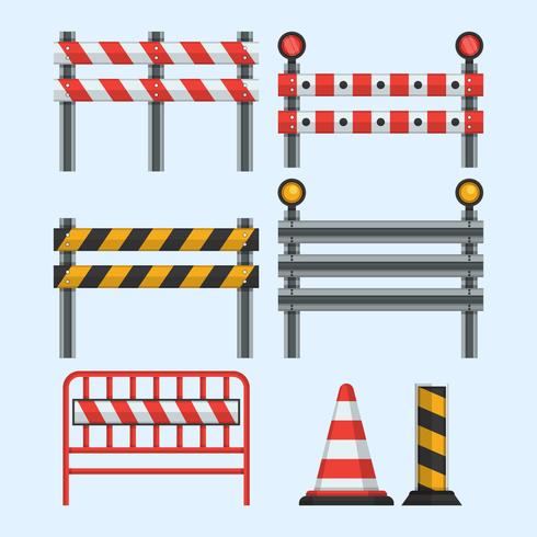 Collection Of Guardrail Vector Illustration