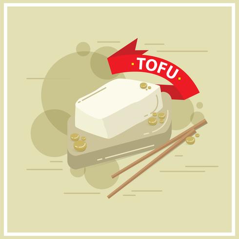 Vector de Tofu saludable