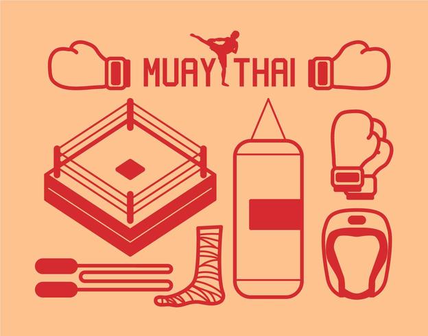 Muay Thai Vector Set