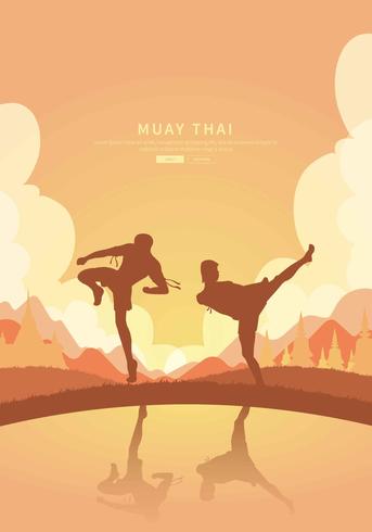 Ilustración gratis de Muay Thai vector