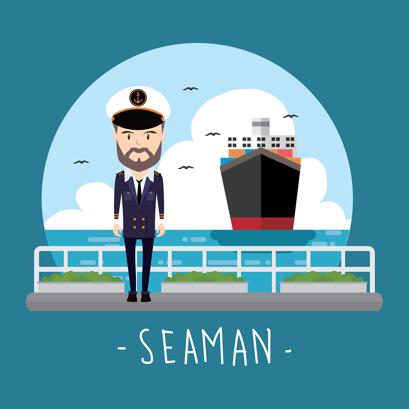 Seaman Free Vector 166728 Vector Art at Vecteezy