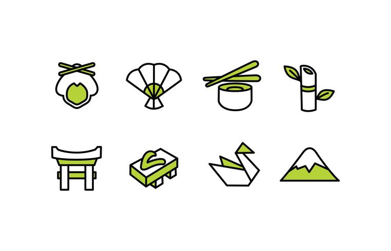 Japan Icon Set vector