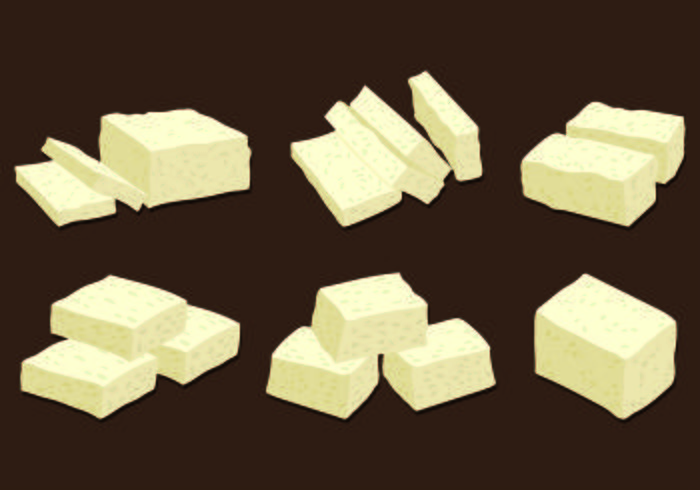 Set Of Tofu Vector