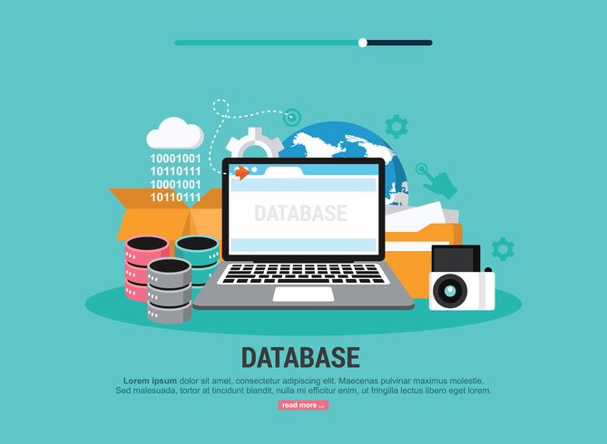 Ilustración de base de datos vector