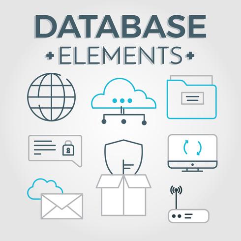 Vector de elementos de base de datos gratis