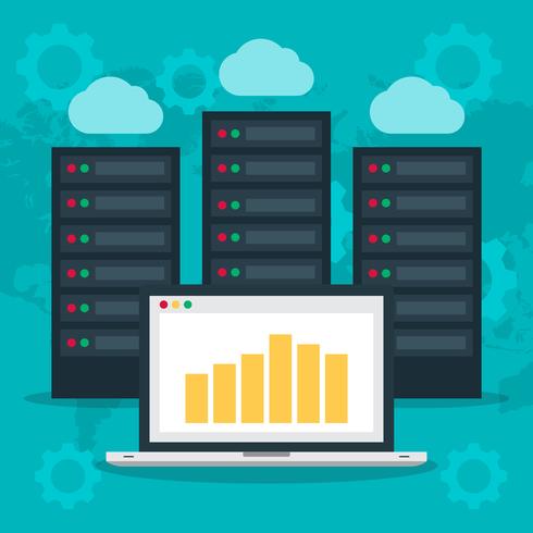 Data Center Design Illustration vector