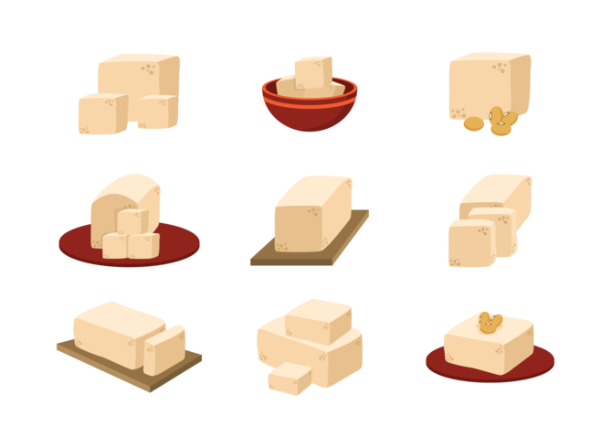 vector de iconos de tofu