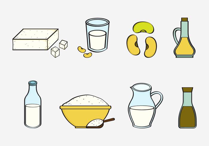 Free Tofu Ingredients Vector Collection