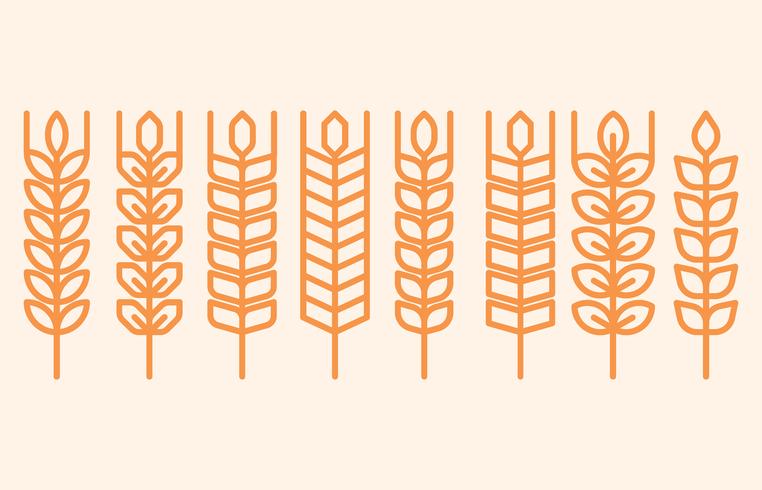 Wheat Ears Icons And Logos vector