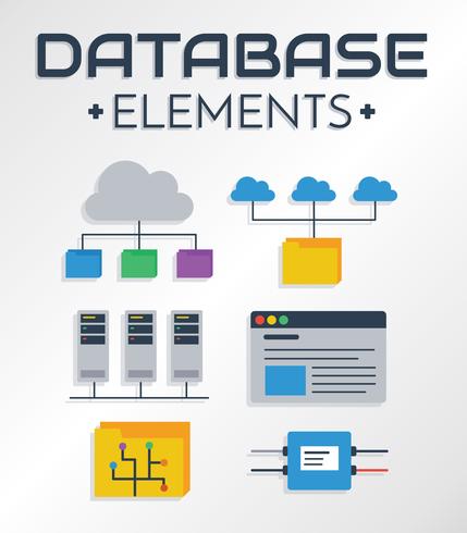 Vector de elementos de base de datos gratis