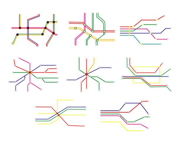 Vector de mapa de tubo