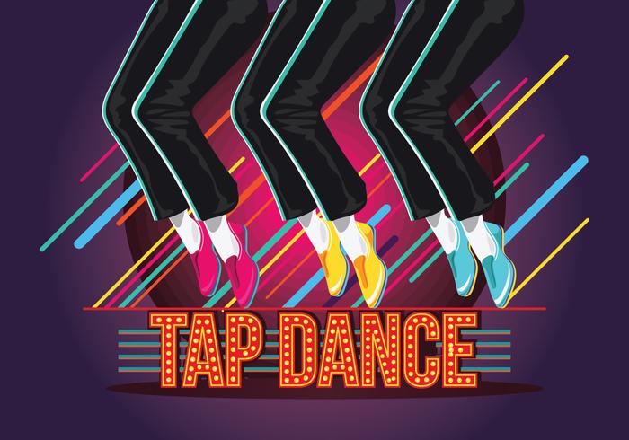 Ilustración del cartel de Tap Dance vector