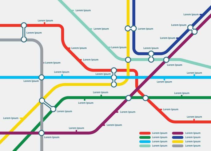 Free Tube Map Template Illustration vector