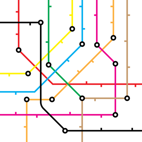 Vector de mapa de tubo