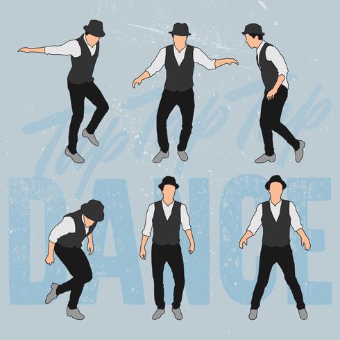 Elegante hombre bailando estilo retro vector