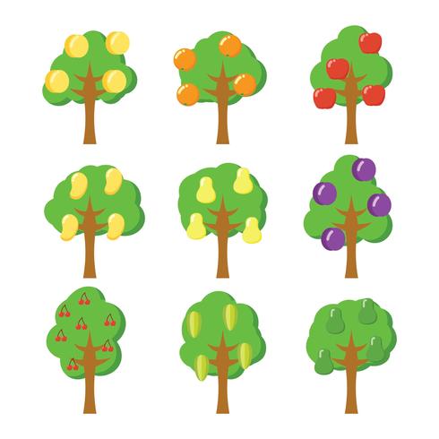 Icono de Vector de árbol frutal