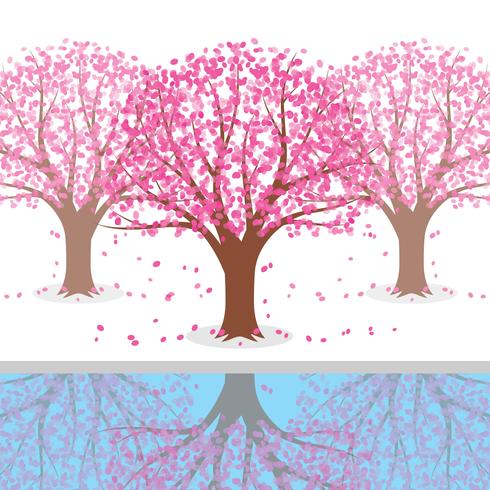 Japanese Plum Blossom Tree Illustration vector