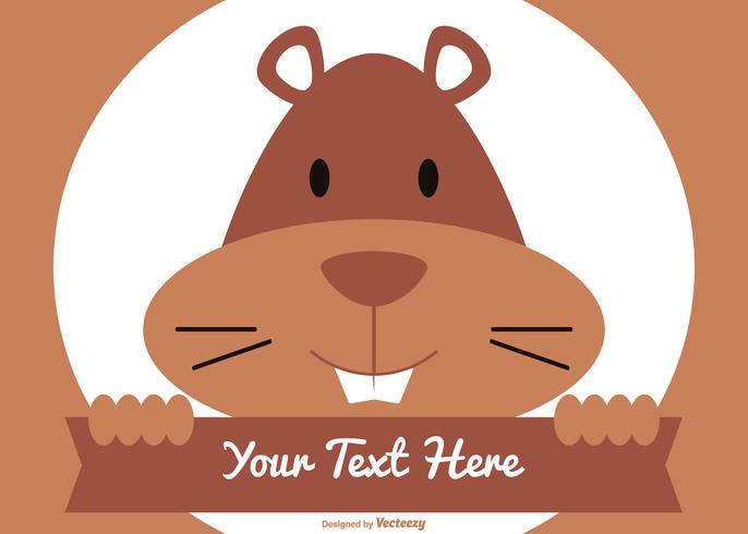 Cute Flat Style Gopher Illustration vector