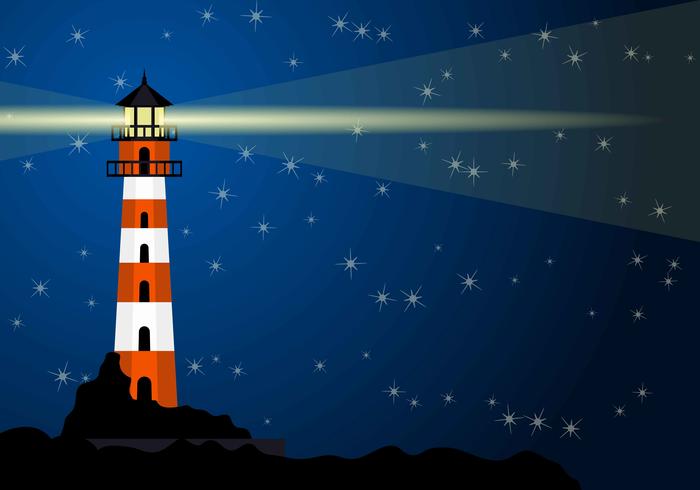 Cove With Lighthouse Background vector