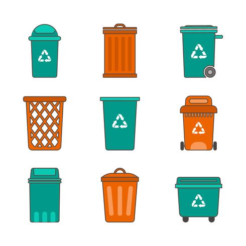 Free Waste Basket Vector Collection