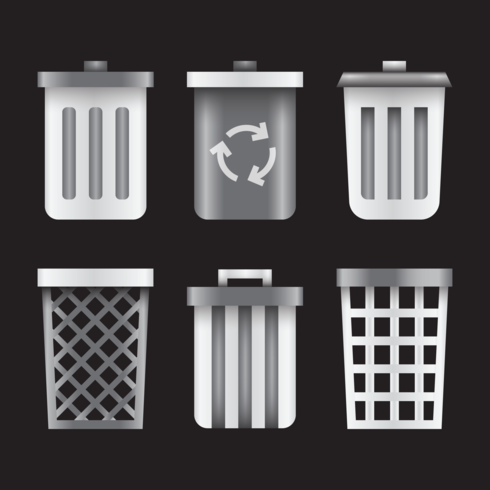 Realistic Waste Basket vector