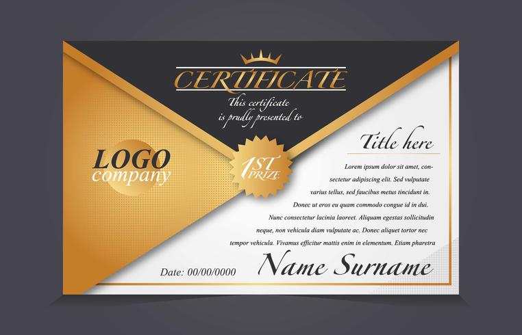 Diploma Template Vector