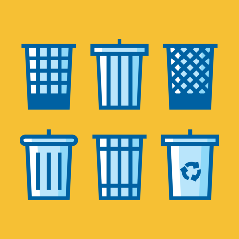 Waste Basket Icons vector