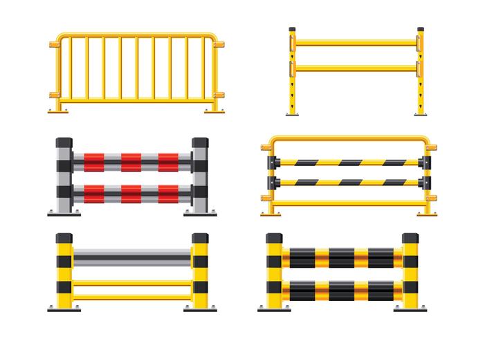 Steel Road Fence. Design Elements of the Guardrails vector