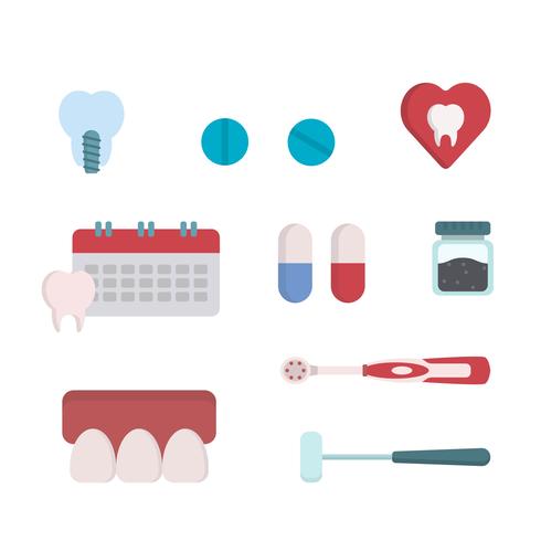 Flat Dentist Vectors