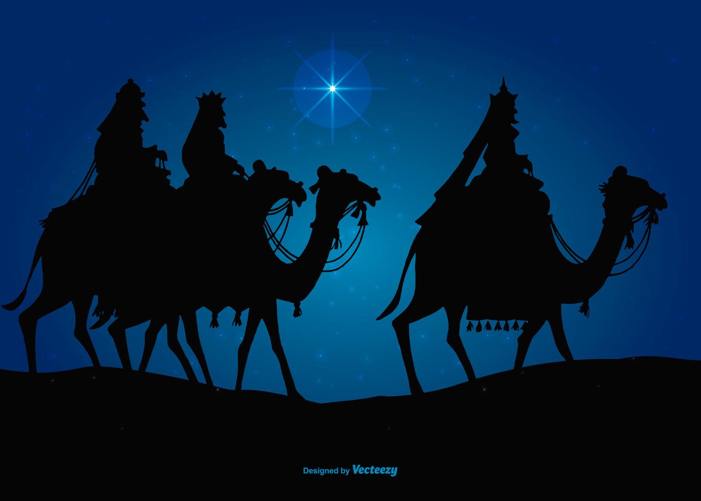 Three Wise Men on the way to Visit Jesus 167424 Vector Art at Vecteezy