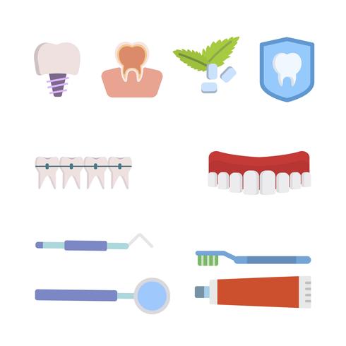 Flat Dentist Vectors