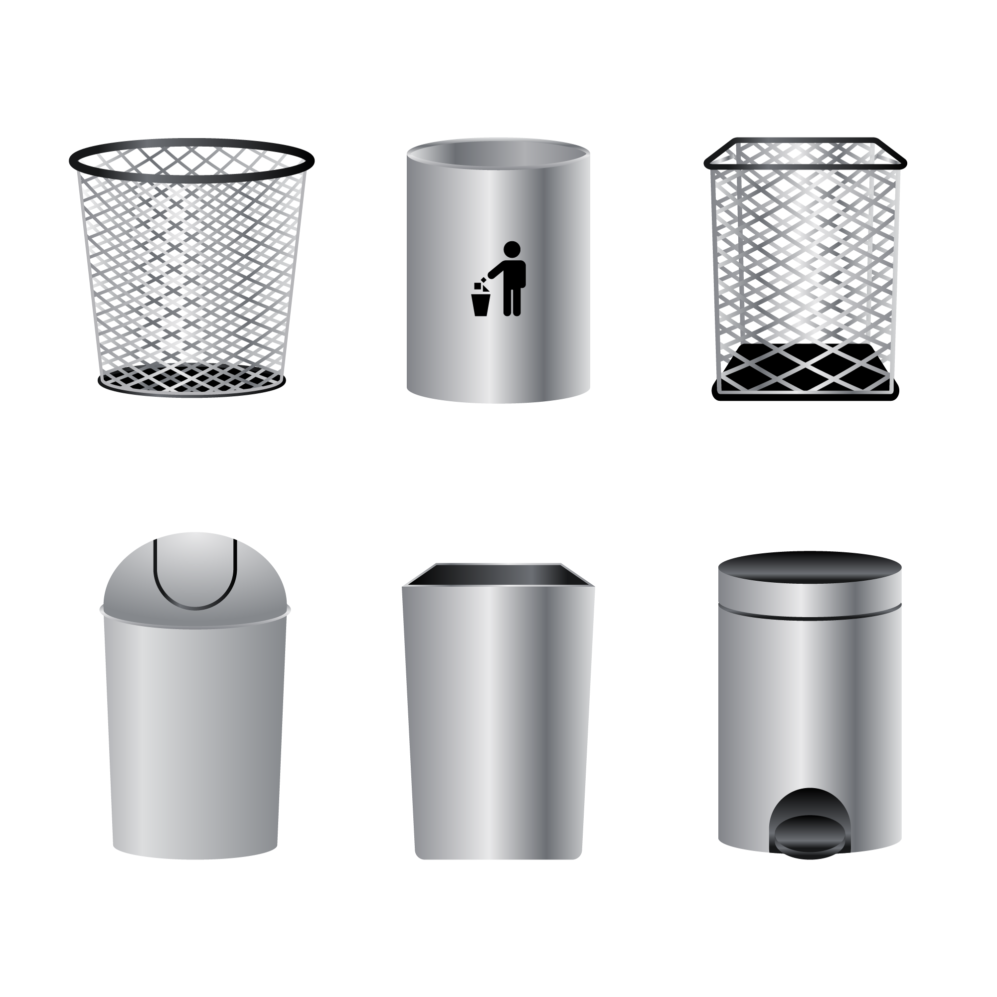Realistic Waste Basket Vector 167441 Vector Art at Vecteezy