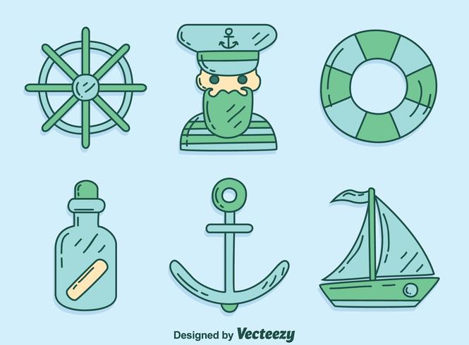 Hand Drawn Seaman Element Vector