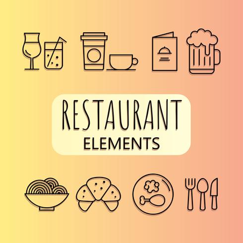 Free Restaurant Elements Vector