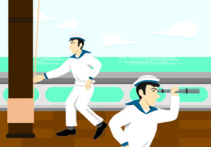 Illustration Of Seaman Concept  vector