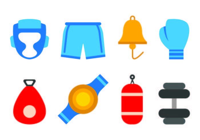 Set Of Muay Thai Icon vector