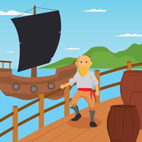 Ilustración libre del marinero vector