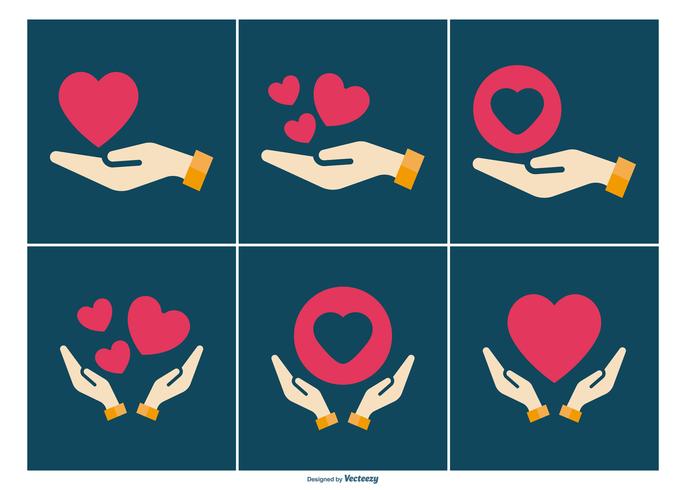Healing Hand Icon Collection vector