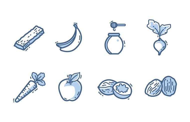 Sugar sources icon pack vector