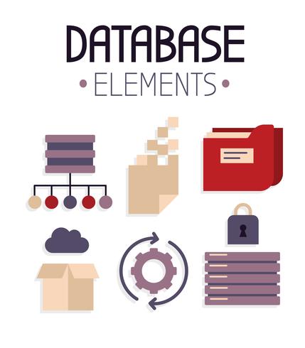 Vector de elementos de base de datos gratis