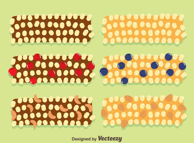 Granola Bars On Green Vector