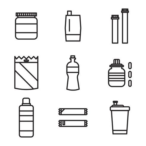 Supplements Bottle Vectors