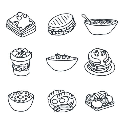 Breakfast Doodles vector