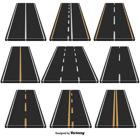 Vector Set Of 9 Highways